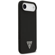 Заредете изображение във визуализатора на галерията – GUESS case for IPHONE 17 Air compatible with MagSafe GUHMP17MSCTRLMK (Silicone W/ Triangle Logo) black
