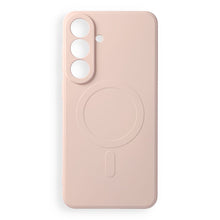 Заредете изображение във визуализатора на галерията – Case for Samsung S26 FE Silicone Mag Cover compatible with MagSafe (camera protection) pink
