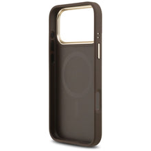 Заредете изображение във визуализатора на галерията – GUESS case for IPHONE 17 Pro Max compatible with MagSafe GUHMP17XP4MSEGCW (PU 4G W/ Classic) brown
