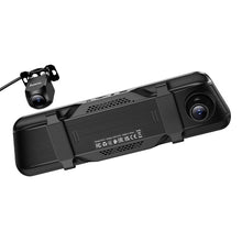 Заредете изображение във визуализатора на галерията – Dashcam for rearview mirror with a display 9,66" 1080p/30fps + rear camera 720p/30fps Hoco DV16 black

