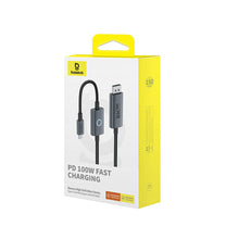 Заредете изображение във визуализатора на галерията – Baseus High Definition Series BS-OH139 USB-C / DP 8K PD 100W 1.5m cable - black

