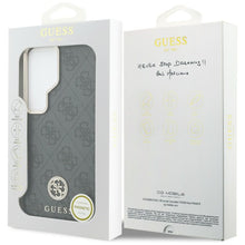 Заредете изображение във визуализатора на галерията – GUESS case for SAMSUNG S26 Ultra GUHMS26LP4GRMDEK (4G Rhinestone Round Logo MagSafe) black
