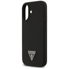 Заредете изображение във визуализатора на галерията – GUESS case for IPHONE 17 compatible with MagSafe GUHMP17SSCTRLMK (Silicone W/ Triangle Logo) black
