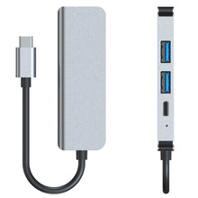 Заредете изображение във визуализатора на галерията – HUB Tech-Protect V2 4in1 USB-C - USB-A 3.0 / USB-A 2.0 / USB-C / HDMI - gray
