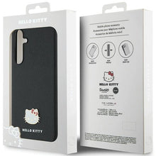Заредете изображение във визуализатора на галерията – Hello Kitty Metal Logo Kitty Head case for Samsung Galaxy A55 - black
