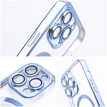 Заредете изображение във визуализатора на галерията – ELECTRO MAG COVER case compatible with MagSafe for IPHONE 17 Pro Max blue
