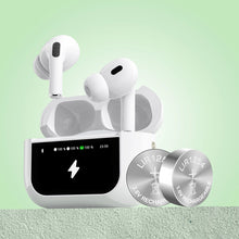 Заредете изображение във визуализатора на галерията – Dudao U19 in-ear TWS wireless Bluetooth 5.3 headphones with LED display - white
