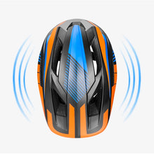 Заредете изображение във визуализатора на галерията – Children's bicycle helmet with detachable visor Rockbros TT-32SOBL-S size S - black and orange

