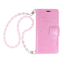 Заредете изображение във визуализатора на галерията – Liavec Glitter Magsafe Book Case for Samsung Galaxy S24 Plus pink
