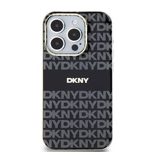 Заредете изображение във визуализатора на галерията – Original Case DKNY hardcase IML Mono &amp; Stripe MagSafe DKHMP15XHRHSEK for Iphone 15 Pro Max black
