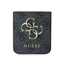 Заредете изображение във визуализатора на галерията – GUESS case for SAMSUNG Z Flip 6 GUHCZF64GMGGR (PU 4G Leather Metal Logo) black
