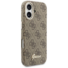 Заредете изображение във визуализатора на галерията – GUESS case for IPHONE 17 compatible with MagSafe GUHMP17S5P4FWMSW (PU FW 4G Script) brown
