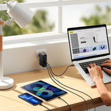 Заредете изображение във визуализатора на галерията – Baseus GaN5 Pro fast charger 2xUSB-C + USB 140W EU black (CCGP100201)

