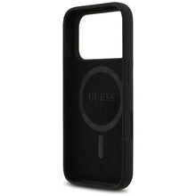 Заредете изображение във визуализатора на галерията – GUESS case for IPHONE 17 Pro compatible with MagSafe GUHMP17LSCTRLMK (Silicone W/ Triangle Logo) black
