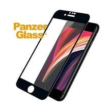 Заредете изображение във визуализатора на галерията – PanzerGlass E2E Super+ tempered glass for iPhone 6 / 6s / 7 / 8 / SE 2020 / SE 2022 - with black frame
