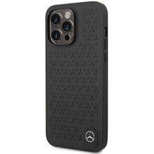Заредете изображение във визуализатора на галерията – Mercedes Leather Stars Pattern case for iPhone 14 Pro Max - black
