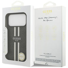 Заредете изображение във визуализатора на галерията – GUESS case for IPHONE 17 Pro Max compatible with MagSafe GUHMP17XP4RPSK (4G Printed Stripes) black
