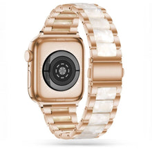 Заредете изображение във визуализатора на галерията – Tech-Protect Modern bracelet for Apple Watch 4 / 5 / 6 / 7 / 8 / 9 / SE (38/40/41 mm) - gold-pearl
