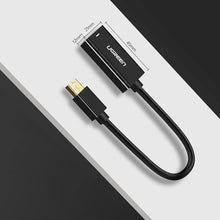 Заредете изображение във визуализатора на галерията – Ugreen MD112 10461 mini DisplayPort (male) / HDMI (female) FHD 1080p adapter - black
