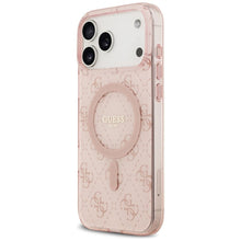 Заредете изображение във визуализатора на галерията – GUESS case for IPHONE 17 Pro compatible with MagSafe GUHMP17LH4DTEP (IML 4G Background) pink
