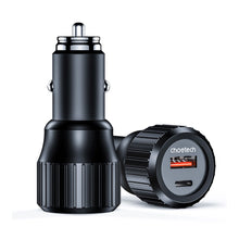 Заредете изображение във визуализатора на галерията – Choetech TC0010 USB-C USB-A PD 63W car charger - black
