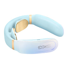 Заредете изображение във визуализатора на галерията – SKG K6E neck massager, electrostimulator with compress - blue
