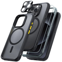Заредете изображение във визуализатора на галерията – ESR Classic Pro Set Halolock MagSafe case + glass for display and camera for iPhone 15 Pro - black
