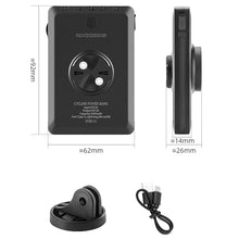 Заредете изображение във визуализатора на галерията – Rockbros JP008 front bicycle light for counter 5000mAh 150lm IPX6 - black
