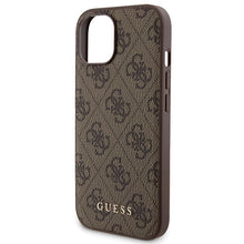 Заредете изображение във визуализатора на галерията – Guess 4G Metal Logo case set for iPhone 15 + 5000mAh MagSafe power bank - brown
