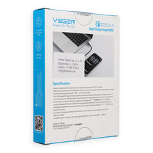 Заредете изображение във визуализатора на галерията – Cable with LED display USB A to Type C VEGER PD 3A 66W AC1-XHJ 1,2 m black
