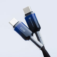 Заредете изображение във визуализатора на галерията – FORCELL F-ENERGY C354 cable Type C to Type C QC4.0 PD 3A 60W Gradient 1 m black
