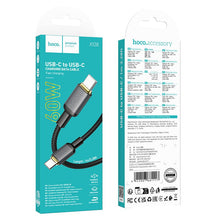 Заредете изображение във визуализатора на галерията – Cable USB C to USB C Hoco 3A 60W 1 m X128 Benefit black
