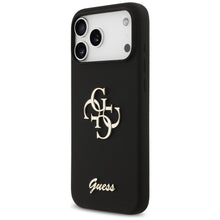 Заредете изображение във визуализатора на галерията – GUESS case for IPHONE 17 Pro Max GUHCP17XSC4GSMK (Silicone W/ Big 4G Script) black

