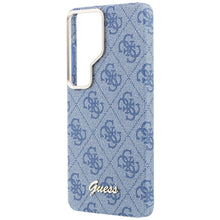 Заредете изображение във визуализатора на галерията – GUESS case for SAMSUNG S26 Ultra GUHMS26L5P4FWMSB (4G Script MagSafe) blue
