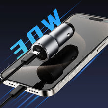 Заредете изображение във визуализатора на галерията – Dudao R14 USB-C 30W PD car charger - silver
