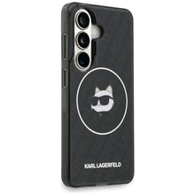 Заредете изображение във визуализатора на галерията – KARL LAGERFELD case for SAMSUNG S26 KLHMS26SHMKBCHOK (Magnetic IML Repeated Logo and Choupette) black
