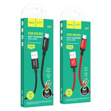 Заредете изображение във визуализатора на галерията – HOCO cable USB A to Micro USB 2,4A X89 1 m black
