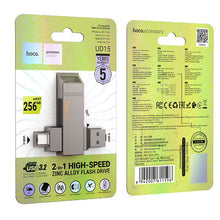 Заредете изображение във визуализатора на галерията – HOCO pendrive USB A + USB C UD15 256GB USB3.2
