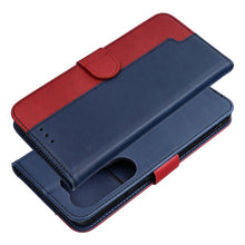 Заредете изображение във визуализатора на галерията – Flip case for Samsung A17 Split Book navy and red
