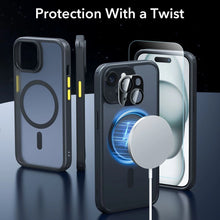 Заредете изображение във визуализатора на галерията – ESR Classic Pro Set Halolock MagSafe case + glass for display and camera for iPhone 15 - black
