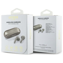 Заредете изображение във визуализатора на галерията – GUESS wireless earphones bluetooth TWS GUTWSC2MCDSD (Elongated Metallic Classic Printed Logo) gold
