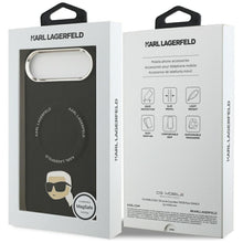 Заредете изображение във визуализатора на галерията – KARL LAGERFELD case for IPHONE 17 Air compatible with MagSafe KLHMP17MPSMLRKLK (PU Karl Pin) black
