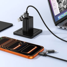 Заредете изображение във визуализатора на галерията – Cable 4w1 USB A/USB C do USB C/Lightning Hoco 3A 60W 1,2 m U155 black
