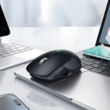 Заредете изображение във визуализатора на галерията – Wireless mouse dual-mode (Bluetooth, 2.4G) 1600 dpi RGB Hoco GM43 black
