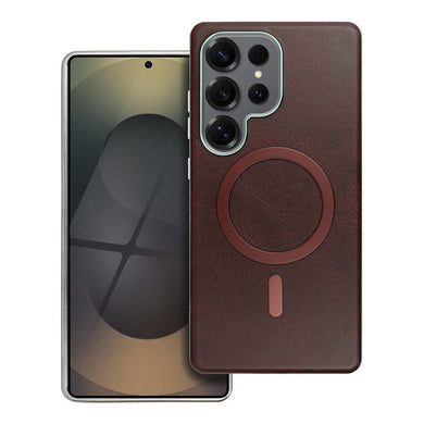 GENTLEMAN MAG COVER Case compatible with MagSafe for SAMSUNG A17 brown