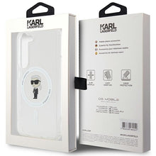 Заредете изображение във визуализатора на галерията – Original Pouch KARL LAGERFELD  hardcase IML Ikonik MagSafe KLHMS24SHFCKNOT for Samsung Galaxy S24 transparent

