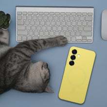 Заредете изображение във визуализатора на галерията – Case SILICONE 2mm for SAMSUNG S25 Edge compatible with MagSafe lemon
