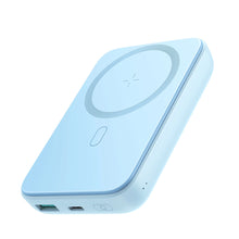 Заредете изображение във визуализатора на галерията – Joyroom JR-W020 20W 10000mAh MagSafe Powerbank + USB-A - USB-C 0.25m cable - light blue
