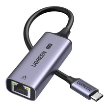 Заредете изображение във визуализатора на галерията – Ugreen CM648 USB-C to RJ45 Ethernet 2.5G adapter - gray
