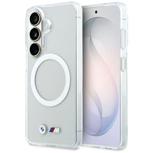 Заредете изображение във визуализатора на галерията – BMW case for SAMSUNG S26 BMHMS26S25HSMLKT (Magnetic IML Shockproof W/ Metal Logos) transparent
